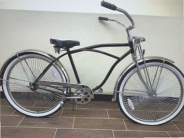Classic 26" Man's Beach Cruiser Bike 144 Spokes CHROME or BLACK