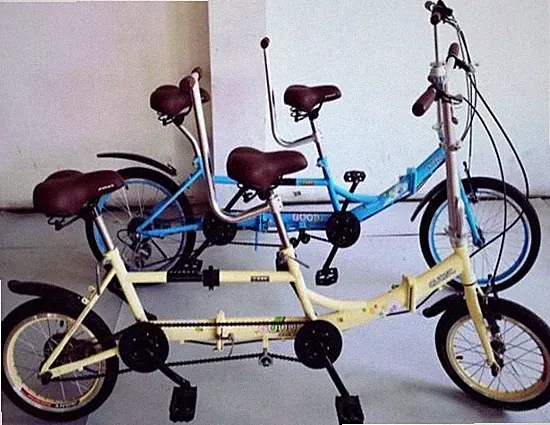 Lanying Ultra Lightweight Portable Folding 20in Six Speed Tandem Bicycle